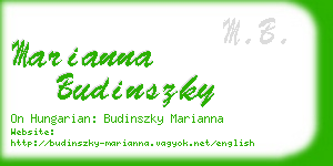 marianna budinszky business card